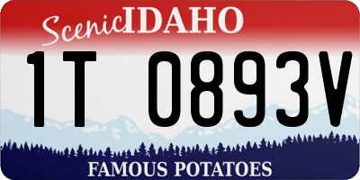 ID license plate 1T0893V