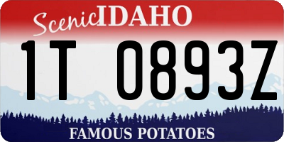 ID license plate 1T0893Z