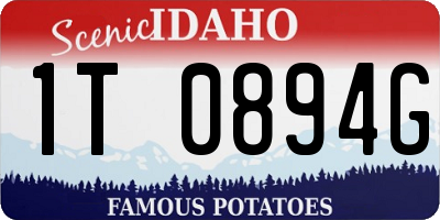 ID license plate 1T0894G