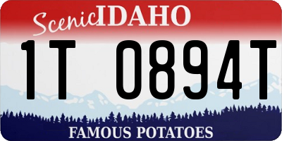 ID license plate 1T0894T