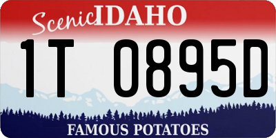 ID license plate 1T0895D