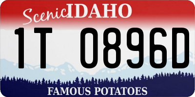 ID license plate 1T0896D