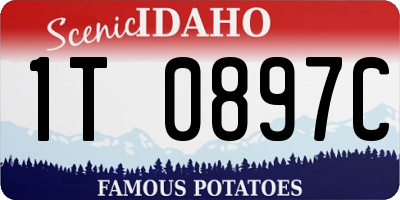ID license plate 1T0897C