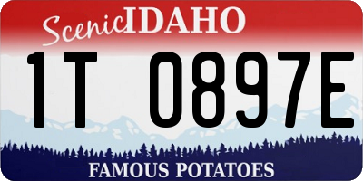 ID license plate 1T0897E