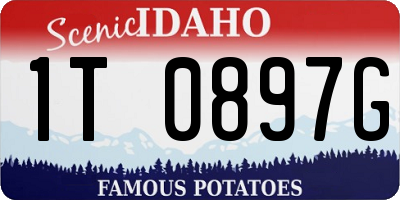 ID license plate 1T0897G