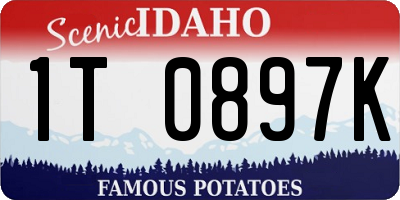 ID license plate 1T0897K