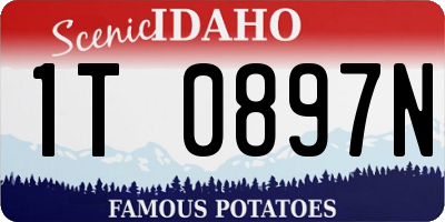 ID license plate 1T0897N
