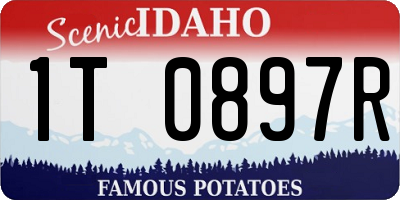 ID license plate 1T0897R