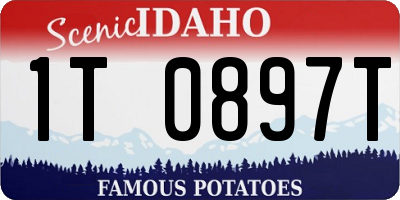 ID license plate 1T0897T