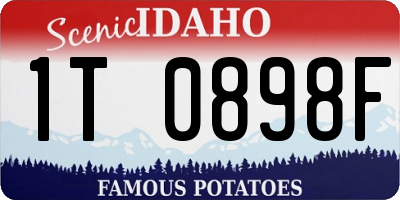 ID license plate 1T0898F