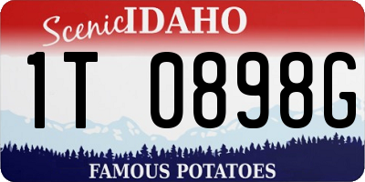 ID license plate 1T0898G