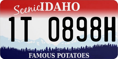 ID license plate 1T0898H