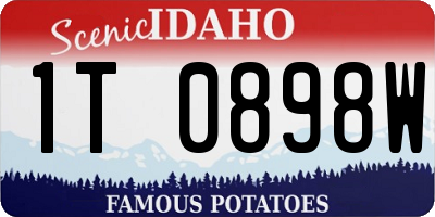 ID license plate 1T0898W