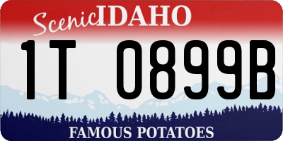ID license plate 1T0899B