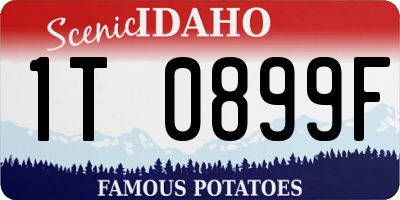 ID license plate 1T0899F