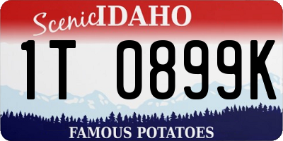 ID license plate 1T0899K