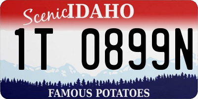 ID license plate 1T0899N
