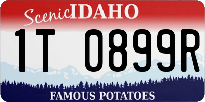 ID license plate 1T0899R
