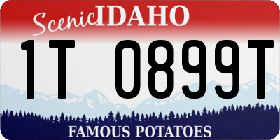 ID license plate 1T0899T