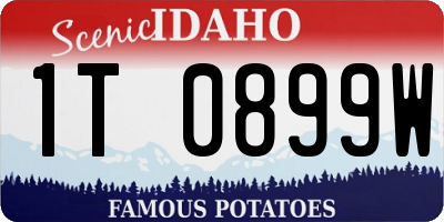 ID license plate 1T0899W