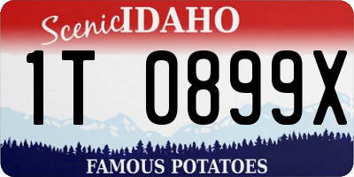 ID license plate 1T0899X