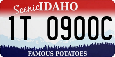 ID license plate 1T0900C
