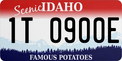 ID license plate 1T0900E
