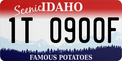 ID license plate 1T0900F