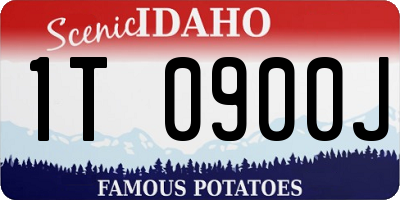 ID license plate 1T0900J