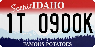 ID license plate 1T0900K