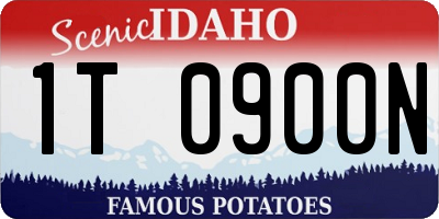 ID license plate 1T0900N