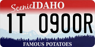 ID license plate 1T0900R