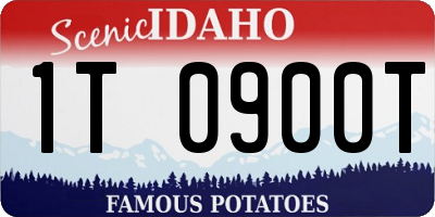 ID license plate 1T0900T
