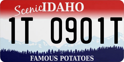 ID license plate 1T0901T