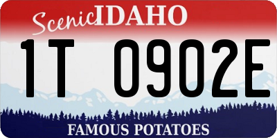 ID license plate 1T0902E
