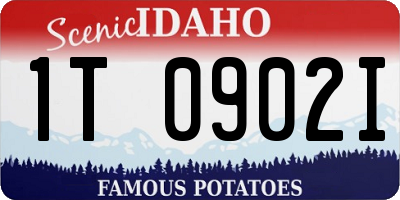 ID license plate 1T0902I