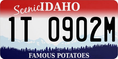 ID license plate 1T0902M