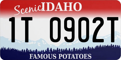 ID license plate 1T0902T