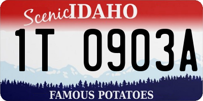 ID license plate 1T0903A