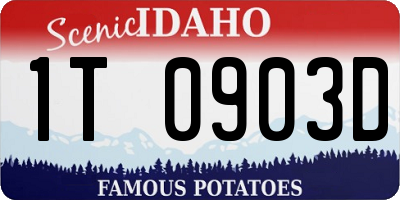 ID license plate 1T0903D