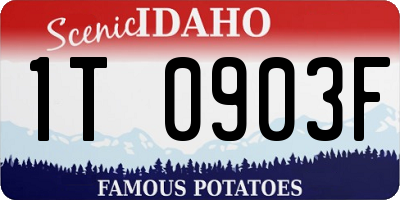 ID license plate 1T0903F