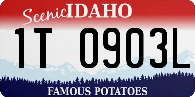 ID license plate 1T0903L