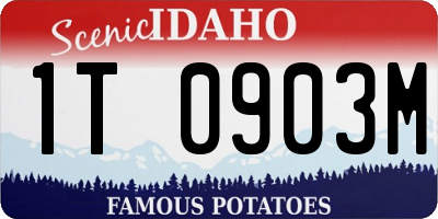 ID license plate 1T0903M