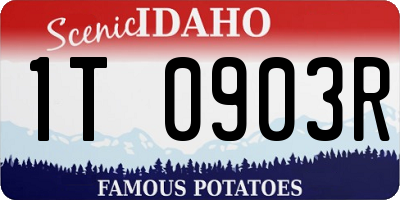 ID license plate 1T0903R
