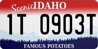 ID license plate 1T0903T