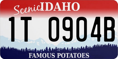 ID license plate 1T0904B