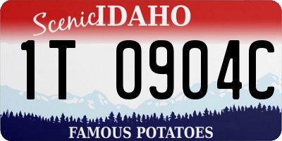 ID license plate 1T0904C