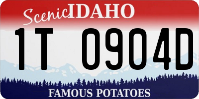 ID license plate 1T0904D