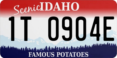 ID license plate 1T0904E