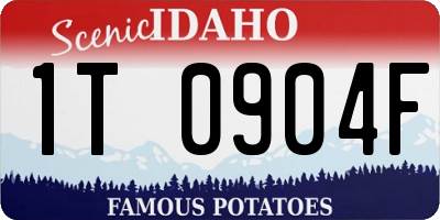 ID license plate 1T0904F